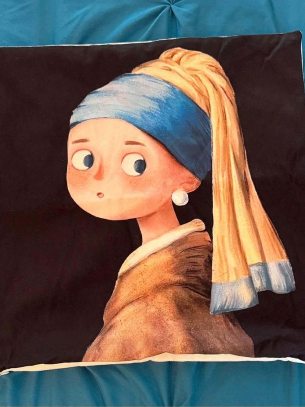 Girl with a Pearl Earring Decorative Pillow Cover Only